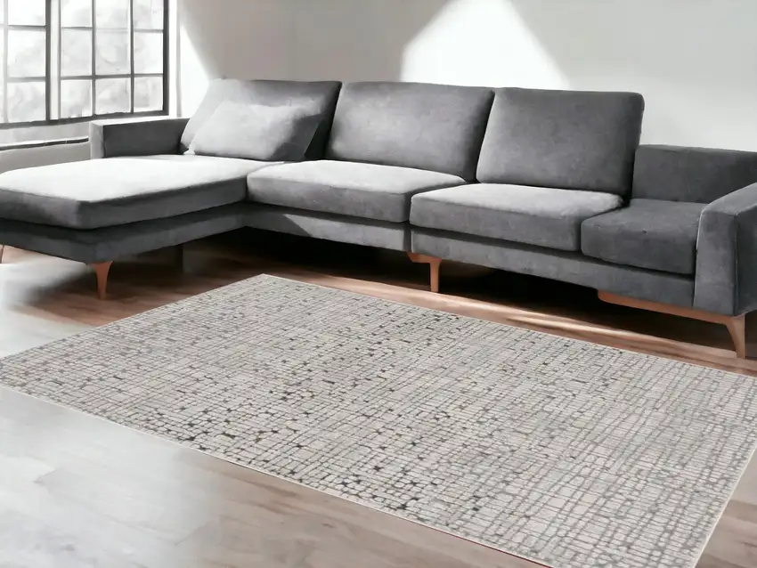 Grey Mosaic Indoor Area Rug Photo 1