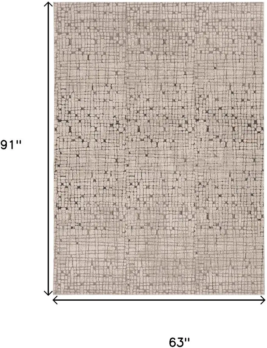 Gray And Black Abstract Distressed Area Rug Photo 3