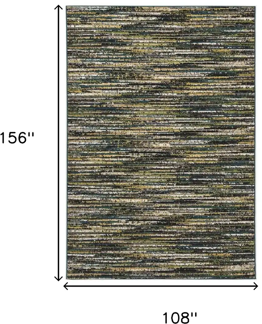 Black Brown and White Abstract Area Rug Photo 3