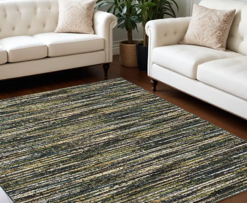 Grey Or Green Abstract Design Indoor Area Rug Photo 1