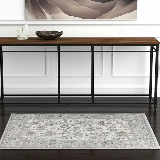 Grey Oriental Area Rug Photo 1