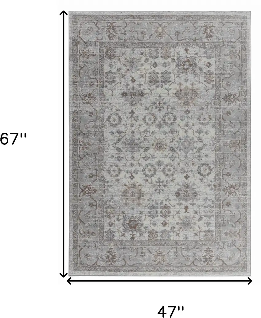Grey Oriental Area Rug Photo 5
