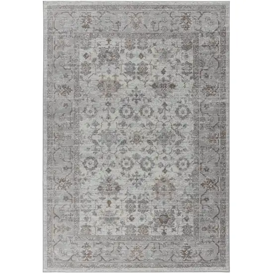 Grey Oriental Area Rug Photo 6