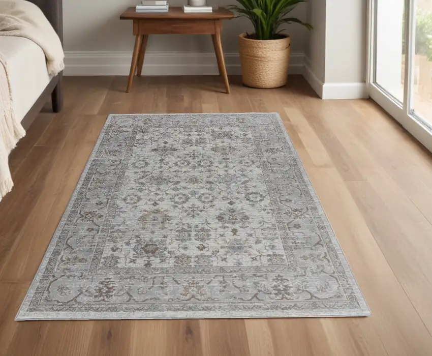 Grey Oriental Area Rug Photo 8