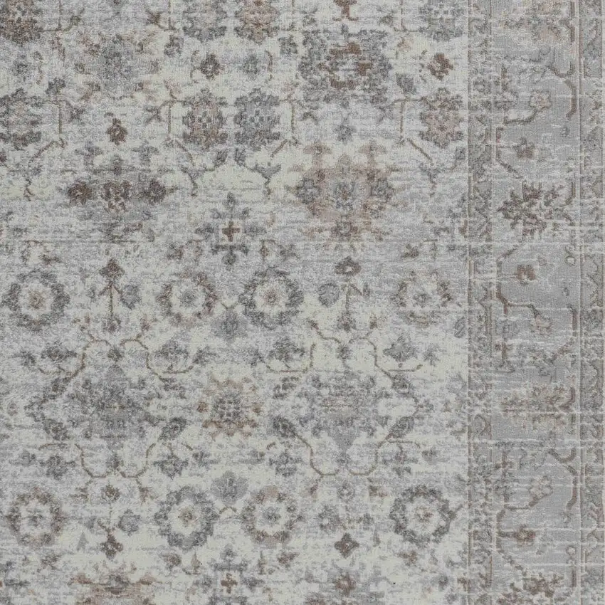 5' X 8' Grey Oriental Area Rug Photo 5