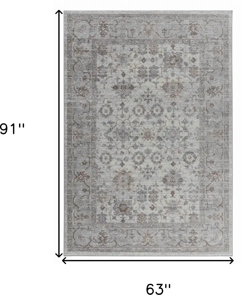 Grey Oriental Area Rug Photo 5