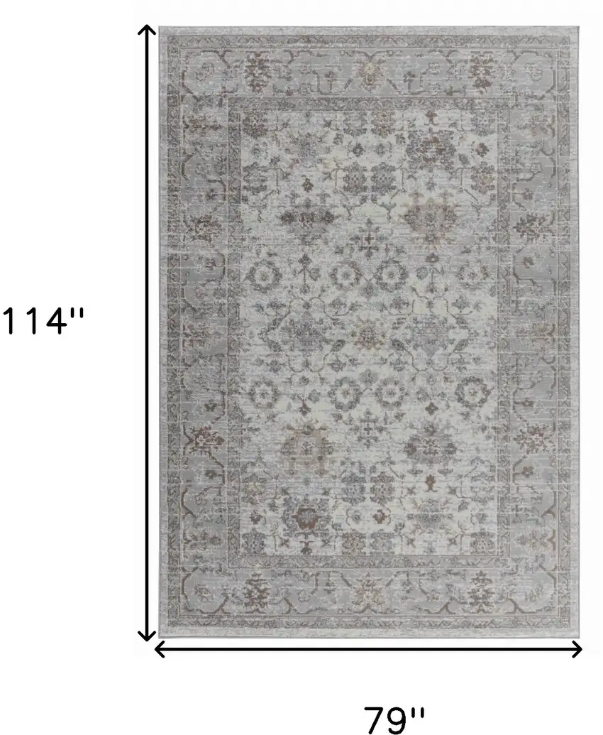 Grey Oriental Area Rug Photo 5