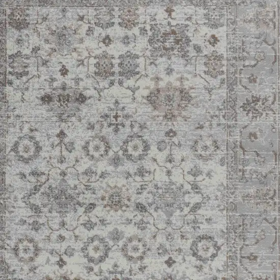 8' X 11' Grey Oriental Area Rug Photo 5