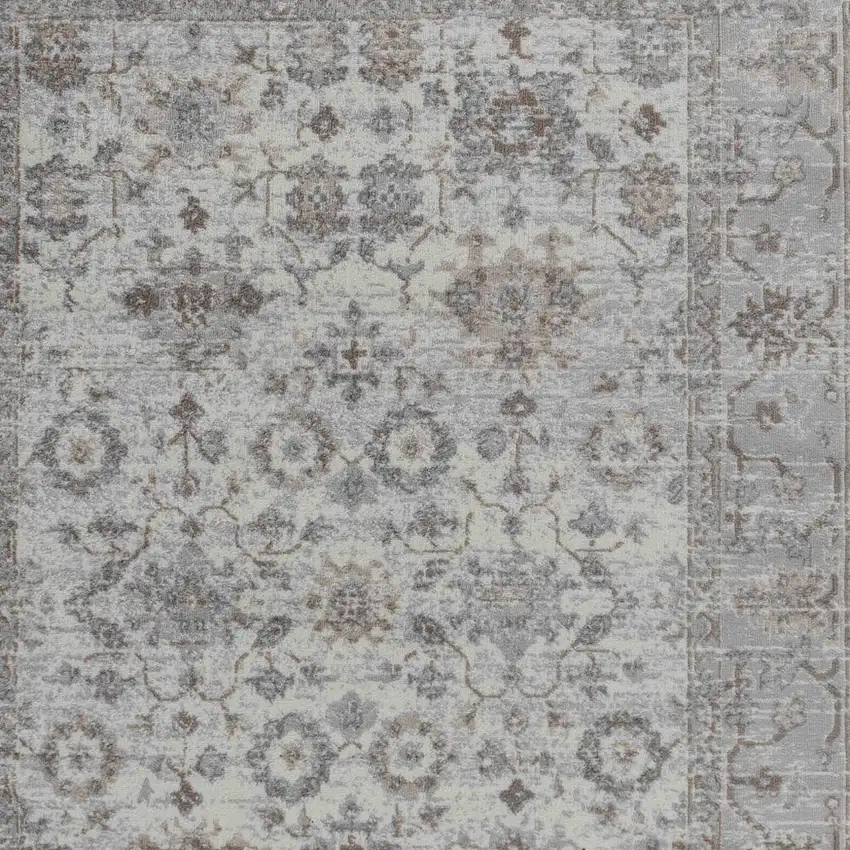 8' X 11' Grey Oriental Area Rug Photo 5