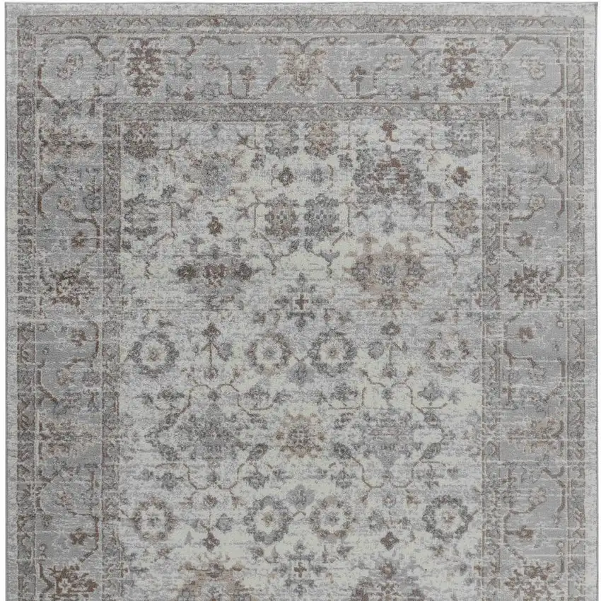 8' X 11' Grey Oriental Area Rug Photo 6