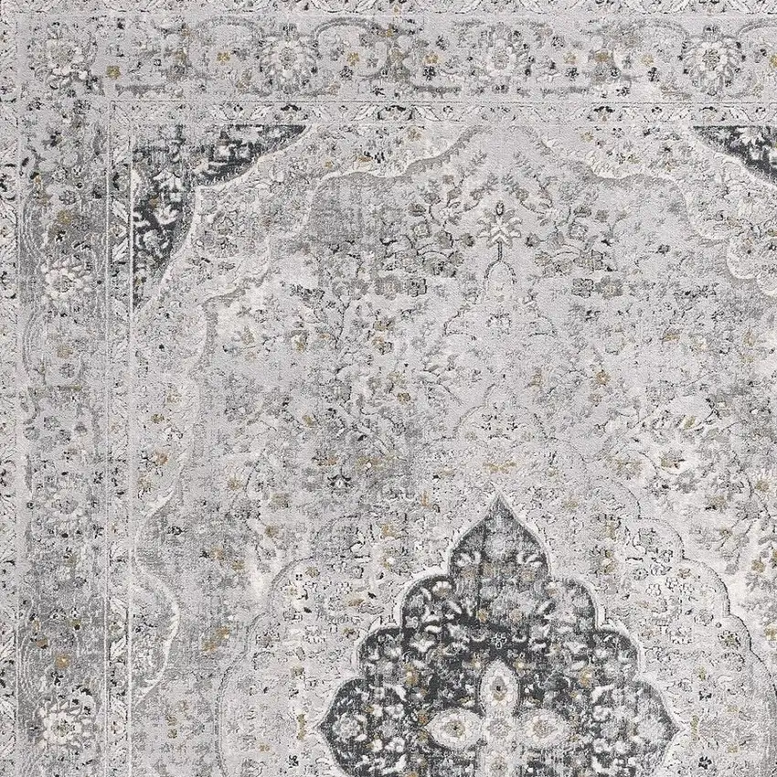 Grey Oriental Area Rug Photo 4