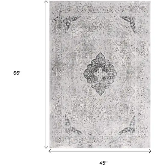 Grey Oriental Area Rug Photo 8