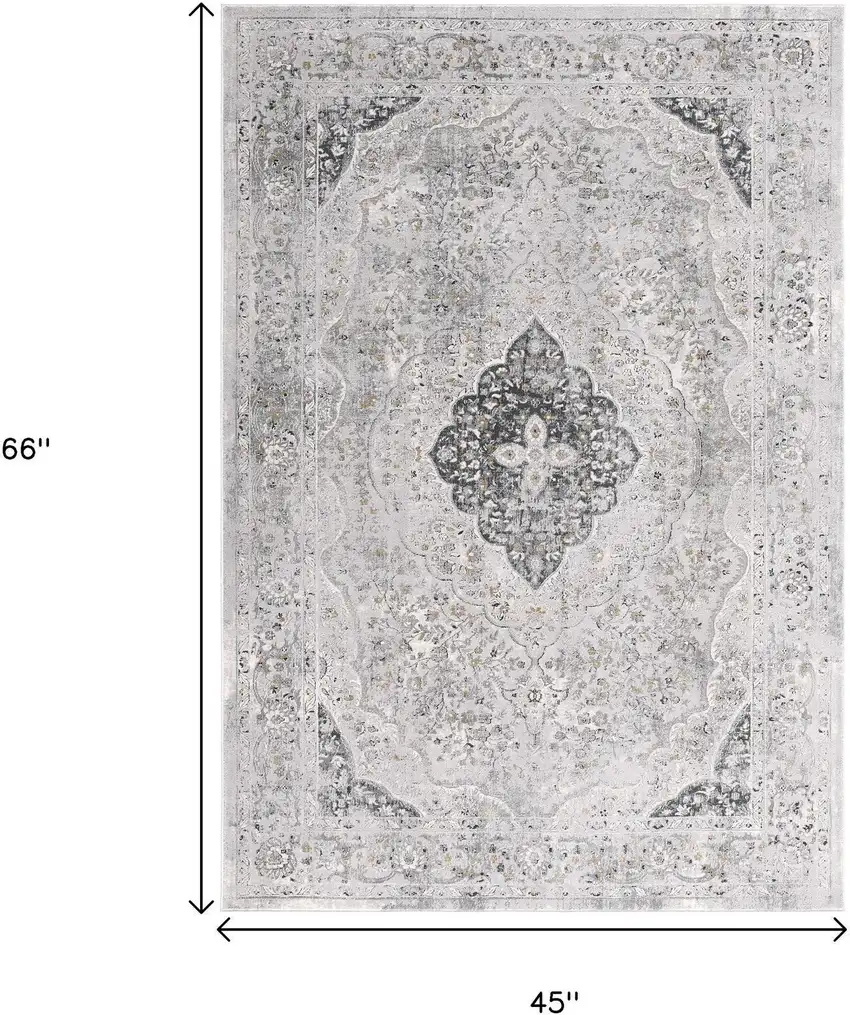 Grey Oriental Area Rug Photo 8
