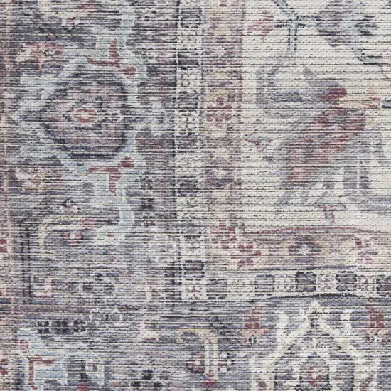 Grey Oriental Power Loom Distressed Washable Area Rug Photo 3