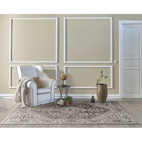 Grey Parisian Area Rug Photo 4