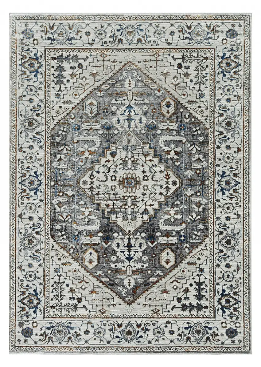 Grey Parisian Area Rug Photo 3