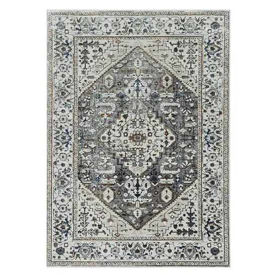 Grey Parisian Area Rug Photo 3