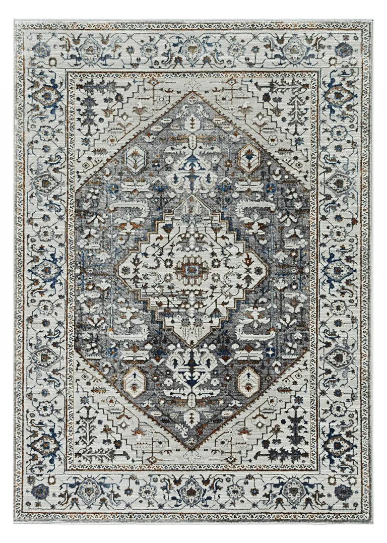 Grey Parisian Area Rug Photo 3