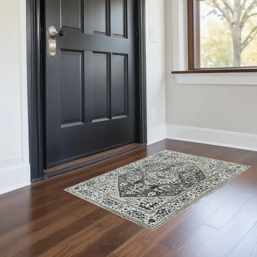 Grey Parisian Area Rug Photo 1