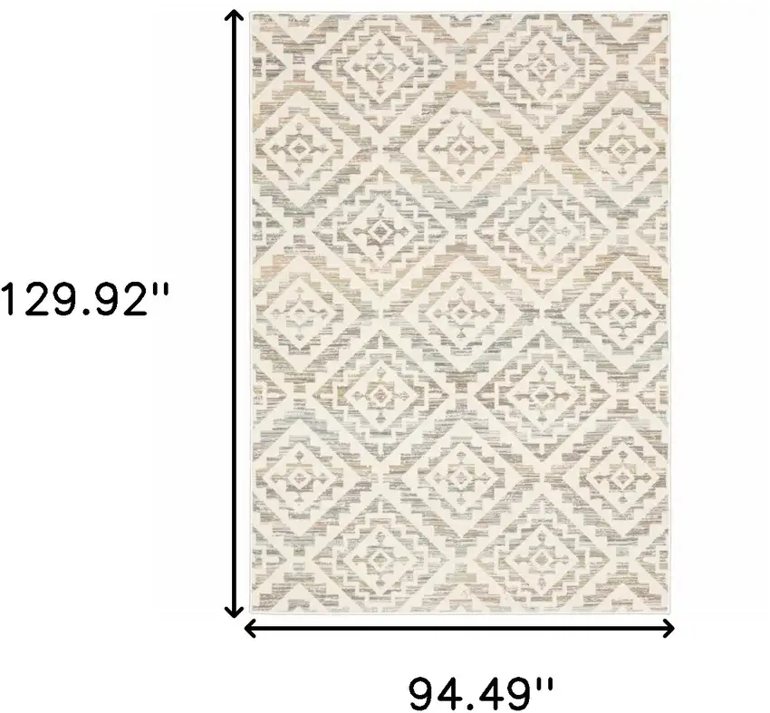 Grey Pink And Sage Geometric Power Loom Stain Resistant Area Rug Photo 10