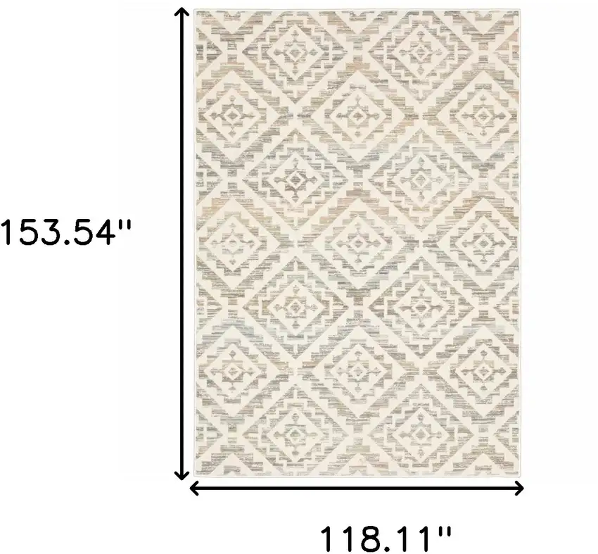 Grey Pink And Sage Geometric Power Loom Stain Resistant Area Rug Photo 10