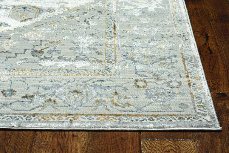 Grey Polyester Rug Photo 1