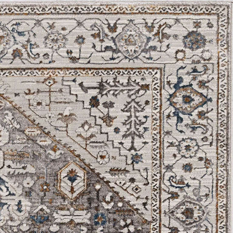 Grey Polyester Rug Photo 2