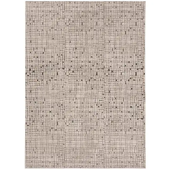 Gray And Black Abstract Area Rug Photo 4