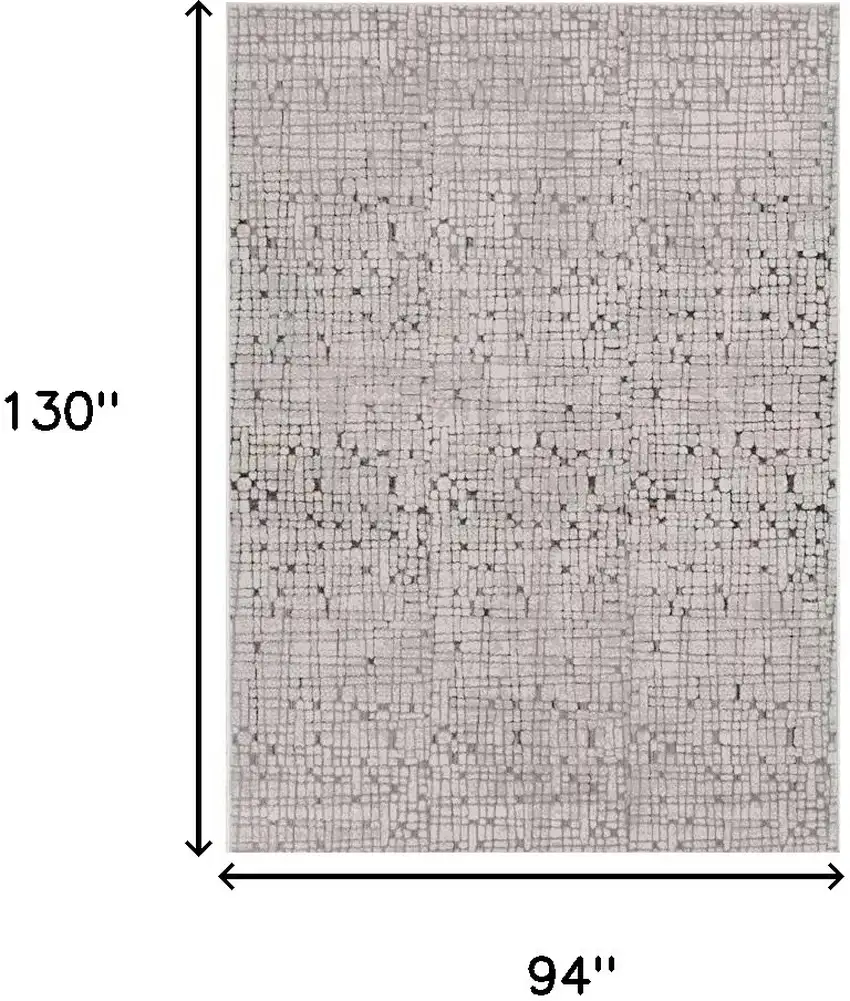 94 X 130 Grey Polyester Rug Photo 3