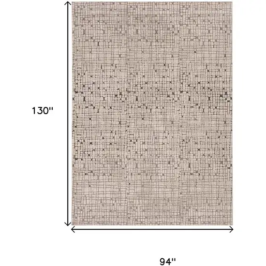 Gray And Black Abstract Area Rug Photo 7