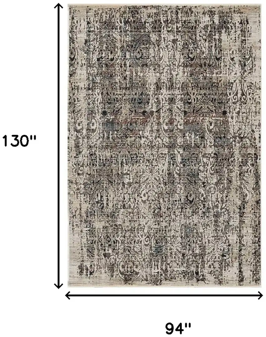 94 X 130 Grey Polyester Rug Photo 3