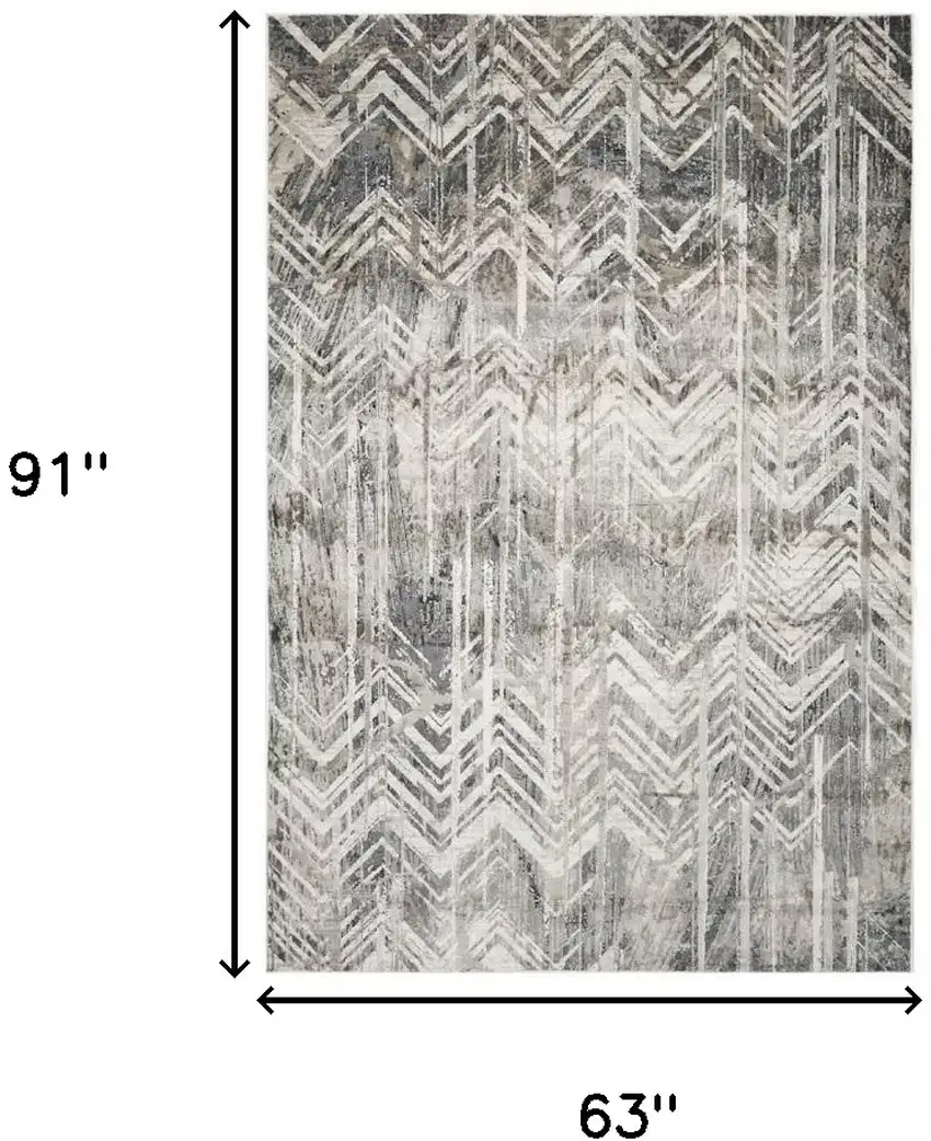 Grey Polyester Or  Viscose Rug Photo 3