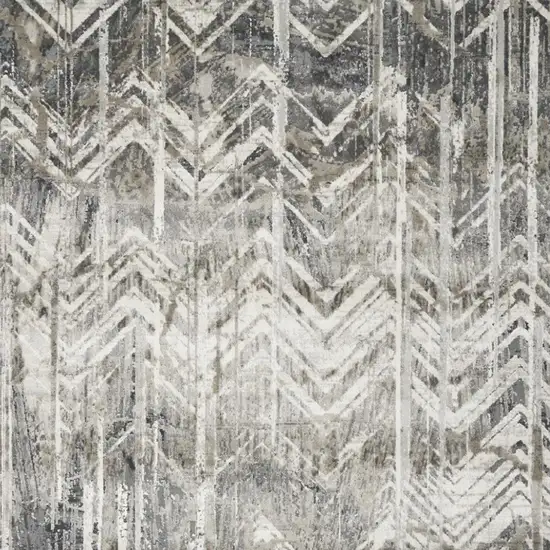 Gray Chevron Area Rug Photo 3