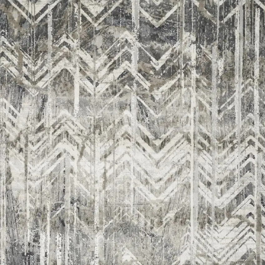 Gray Chevron Area Rug Photo 3