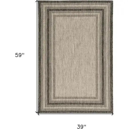 Grey Polypropylene Area Rug Photo 5