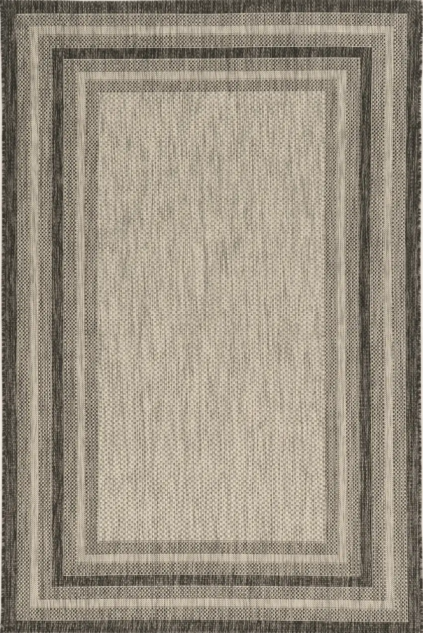 Grey Polypropylene Area Rug Photo 1