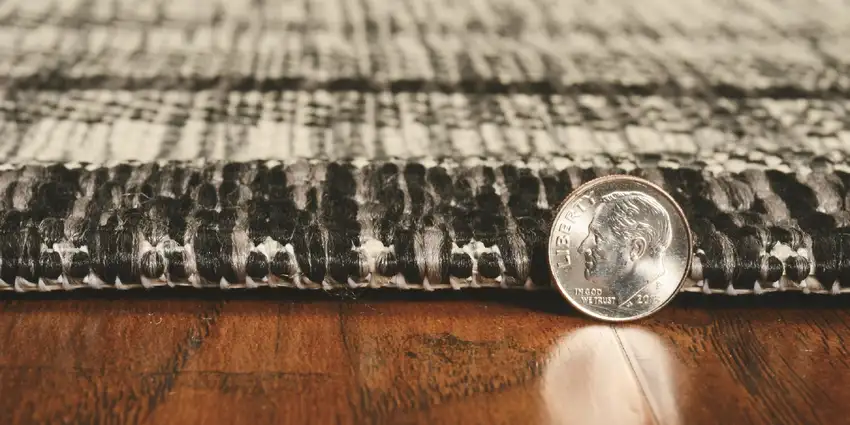 Grey Polypropylene Area Rug Photo 4