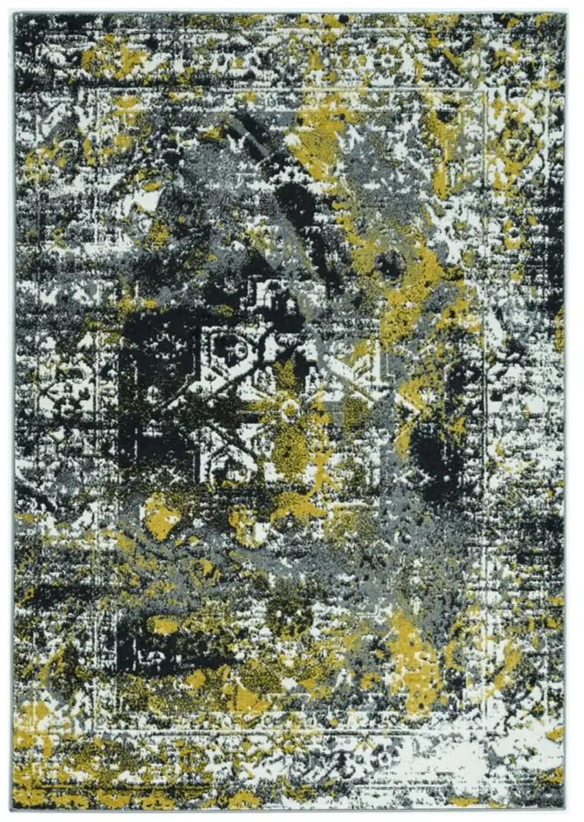 Grey Polypropylene Area Rug Photo 1