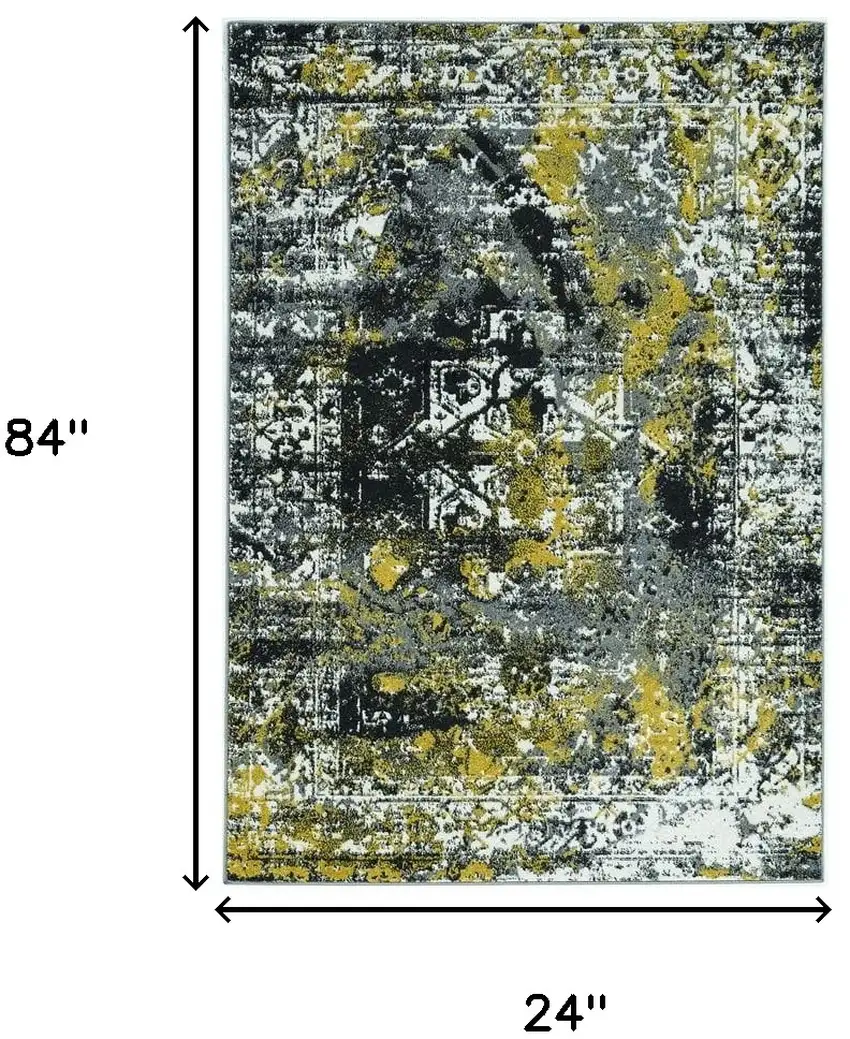 Grey Polypropylene Area Rug Photo 3