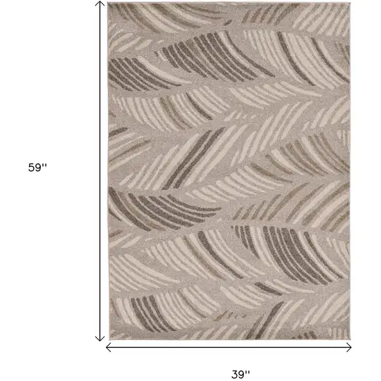 Gray Tropical Botanical Area Rug Photo 5