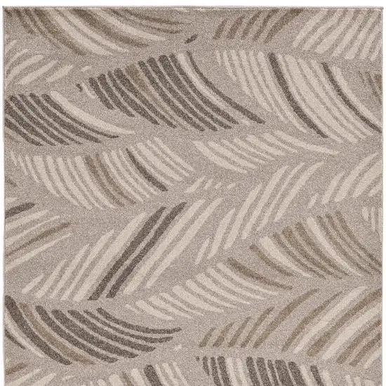 Gray Tropical Botanical Area Rug Photo 3