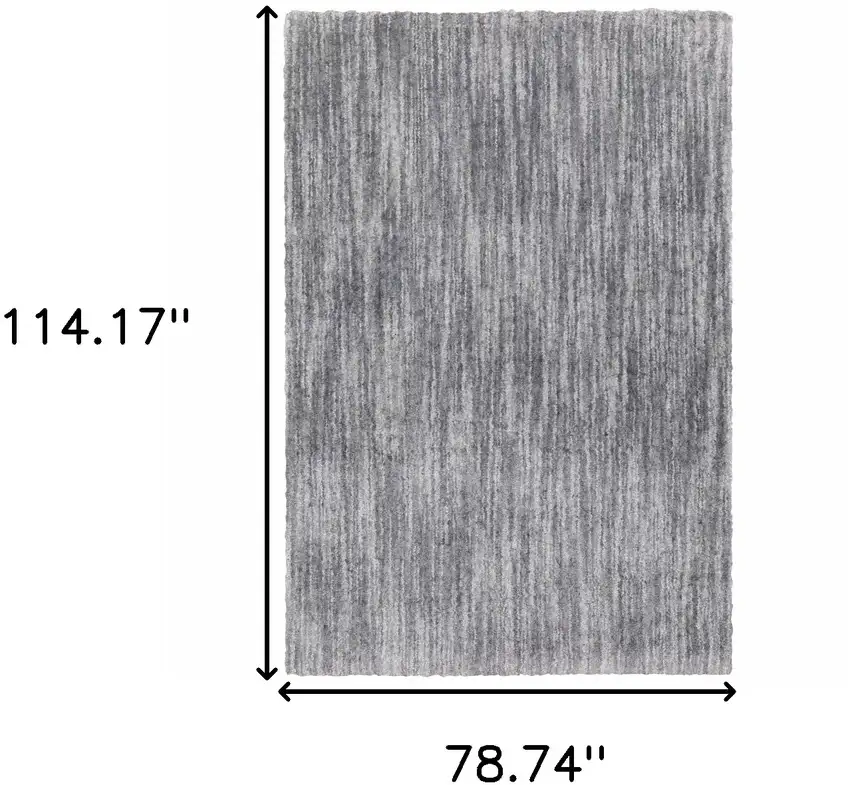 Grey Shag Power Loom Stain Resistant Area Rug Photo 10
