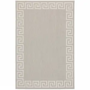 Photo of Grey Stain Resistant Indoor Outdoor Area Rug