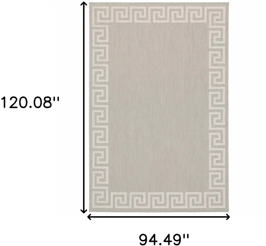 Grey Stain Resistant Indoor Outdoor Area Rug Photo 8