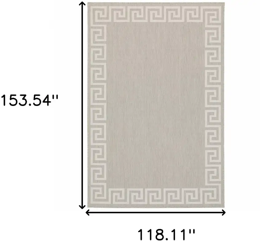 Grey Stain Resistant Indoor Outdoor Area Rug Photo 8