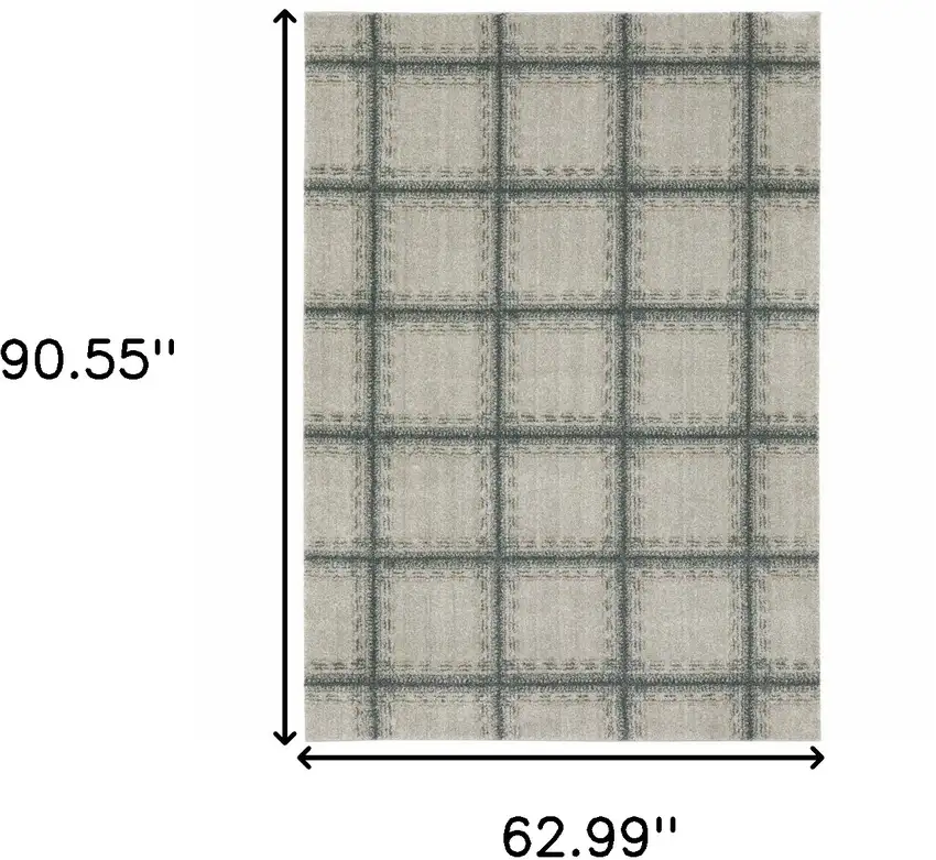 Gray Geometric Power Loom Area Rug Photo 3