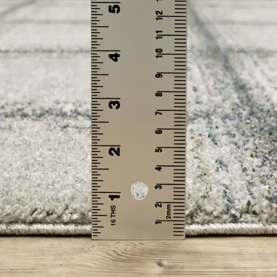 Gray Geometric Power Loom Area Rug Photo 9