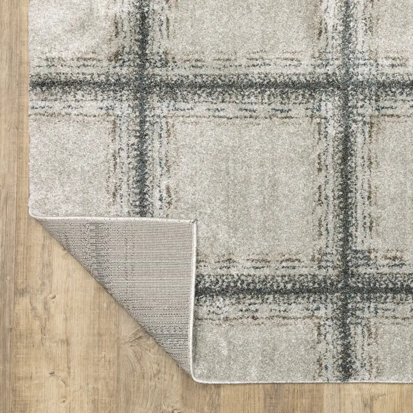 Gray Geometric Power Loom Area Rug Photo 7
