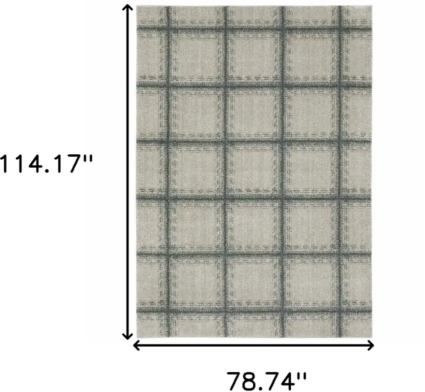 Gray Geometric Power Loom Area Rug Photo 3