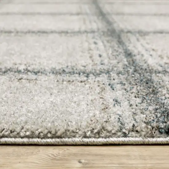 Gray Geometric Power Loom Area Rug Photo 5